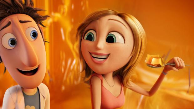 Wolkig mit Aussicht auf Fleischbällchen - Wolkig mit Aussicht auf Fleischbällchen: Flint (l.) und Sam (r.) ... © 2009 Sony Pictures Animation Inc. All Rights Reserved.