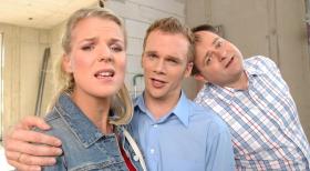 Spaß garantiert mit den "Dreisten Drei": v.l.n.r.: Mirja Boes, Ralf Schmitz und Markus Majowski © Sat.1
