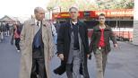 Navy CIS - Ermitteln in einem neuen Fall: FBI Agent T.C. Fornell (Joe Spano, l.), Special Agent Leroy Jethro Gibbs (Mark Harmon, M.) und Special Agent Ziva David (Cote de Pablo, r.)  ... © CBS Television