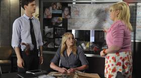 Criminal Minds - Auf Reid (Matthew Gray Gubler, l.), Garcia (Kirsten Vangsness, r.) und Ashley (Rachel Nichols, M.) wartet ein neuer grausamer Fall ... © ABC Studios