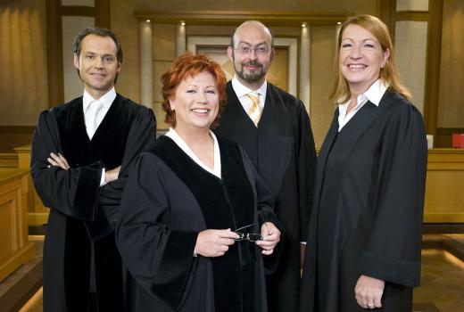 v.l.n.r. Bernd Römer, Barbara Salesch, Uwe Krechel, Ulrike Tasic © Sat.1