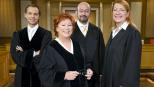 v.l.n.r. Bernd Römer, Barbara Salesch, Uwe Krechel, Ulrike Tasic © Sat.1