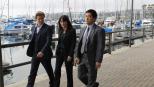 Ermitteln in einem neuen Mordfall: Patrick (Simon Baker, l.), Teresa (Robin Tunney, M.) und Kimball (Tim Kang, r.) ...