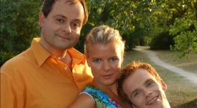 "DIE DREISTEN DREI": v.l.n.r.:Markus Majowski, Mirja Boes und Ralf Schmitz. © Sat.1
