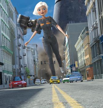 Monsters vs Aliens - Ausgerechnet an ihrem Hochzeitstag wird die unscheinbare, junge Susan von einem Meteoriten getroffen, in Folge dessen sie zu gigantischer Größe heranwächst. Nicht nur ihr Ehemann in spe Derek, sondern auch das US-Militär zeigen sich davon wenig erfreut. Kurzerhand wird Susan mit Betäubungsmitteln vollgepumpt und in die streng geheime Militärbasis Area 52 verfrachtet, wo sie den Rest ihres Lebens von der Außenwelt abgeschottet dahinvegetieren soll .... © TM and   2008 by DreamWorks Animation LLC. All rights reserved.