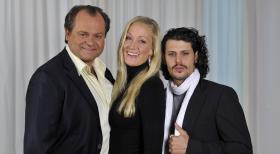 v.l.n.r.: Markus Majowski, Janine Kunze und Manuel Cortez sind "DIE DREISTEN DREI". © Sat.1