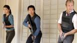 Im Kampf gegen das organisierte Verbrechen im Paradies: Danny (Scott Caan, r.), Chin (Daniel Dae Kim, l.) und Kono (Grace Park, M.) ... © 2011 CBS BROADCASTING INC.  All Rights Reserved.