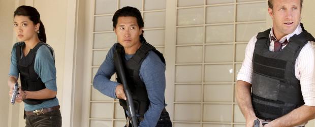 Im Kampf gegen das organisierte Verbrechen im Paradies: Danny (Scott Caan, r.), Chin (Daniel Dae Kim, l.) und Kono (Grace Park, M.) ... © 2011 CBS BROADCASTING INC.  All Rights Reserved.