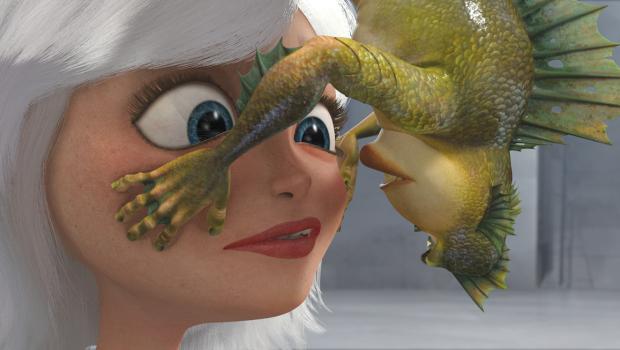 Monsters vs Aliens - Als eines Tages ein geheimnisvoller Roboter auf der Erde landet und Aliens die Weltherrschaft übernehmen wollen, sind Missing Link (r.), Gigantika (l.) und die restliche Monster-Truppe gefragt ... © TM and   2008 by DreamWorks Animation LLC. All rights reserved.
