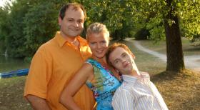 v.l.n.r.: Markus Majowski, Mirja Boes, Ralf Schmitz sind die "Dreisten Drei". © Sat.1