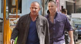 Common Law - Während er Ermittlungen in einem Fall, stoßen Wes und Travis auf John Crowe (Dominic Purcell, l.) und Prince (Sean Carrigan, r.), alte Bekannte, auf die sie nicht gut zu sprechen sind ... © USA Network