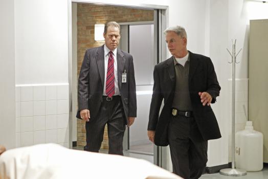 Navy CIS - Versuchen einen neuen Fall aufzudecken: Gibbs (Mark Harmon, r.) und Metro Detective Danny Sportelli (Jack Conley, l.) ... © CBS Television