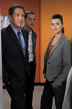 Navy CIS - Ein neuer Fall beschäftigt Ziva (Cote de Pablo, r.), McGee (Sean Murray, M.) und DiNozzo (Michael Weatherly, l.) ... © CBS Television