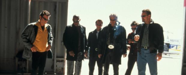 Crime Is King - 3000 Meilen bis Graceland - Wollen 3,2 Millionen Dollar rauben: (v.l.n.r.) Michael (Kurt Russell), Franklin (Bokeem Woodbine), Hanson (Christian Slater), Murphy (Kevin Costner), Gus (David Arquette) und Helikopterpilot Jack (Howie Long) ... © Francise Pictures