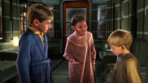 Der Polarexpress - Am Nordpol angekommen müssen der Junge (l.) und seine neue Freundin (M.) einen schüchternen Jungen (r.) zum Aussteigen überreden ... © Warner Bros. Pictures